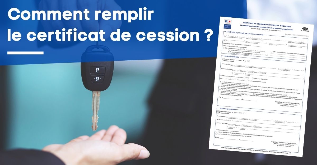 Remplir le certificat de cession de véhicule cerfa 15776 (PDF)